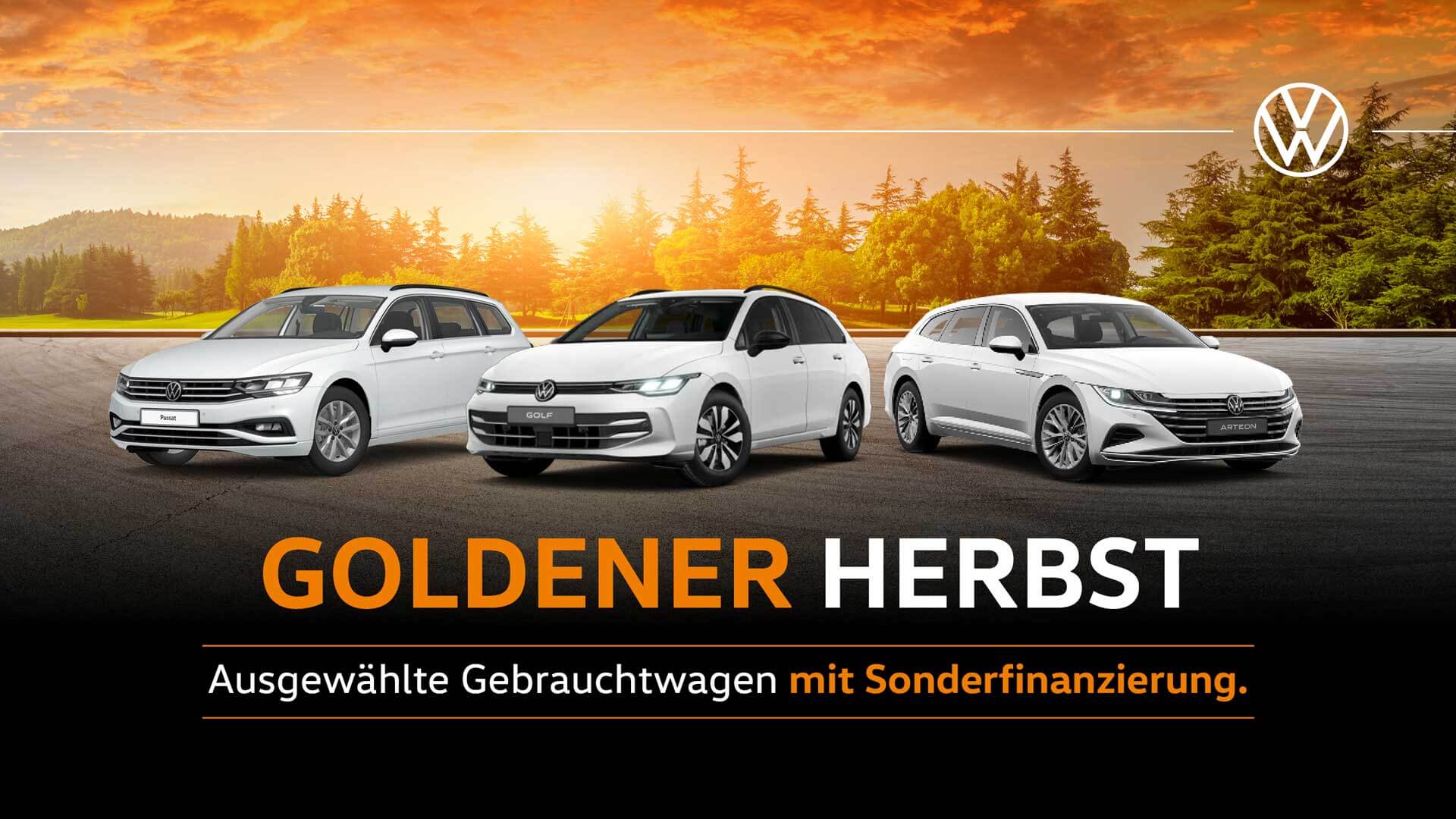 Goldener Gebrauchtwagen-Herbst